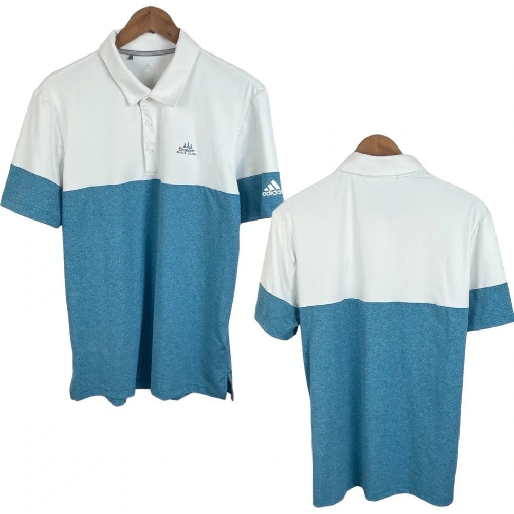 PO637 Mens Adidas Athletic Stretch Performance Golf Polo Shirt M